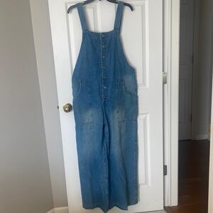 Denim overalls size Large